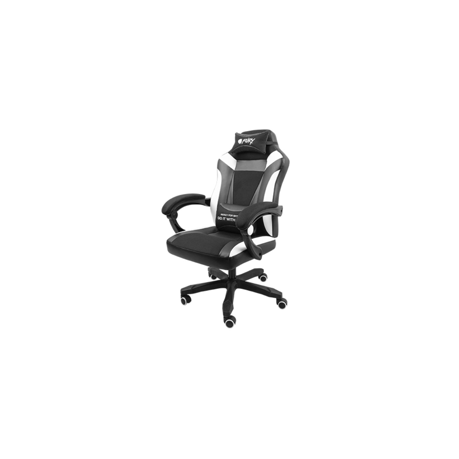 SILLA GAMING FURY AVENGER M GASLIFT 3 150KG NEGRA BLANCA