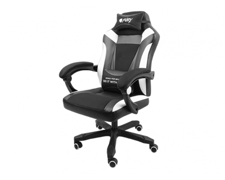 SILLA GAMING FURY AVENGER M GASLIFT 3 150KG NEGRA BLANCA