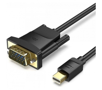 ph2Cable de video Vention Mini DP Macho a VGA h2divEl cable de video negro Vention Mini DP macho a VGA macho HD de 2 m ayudara 