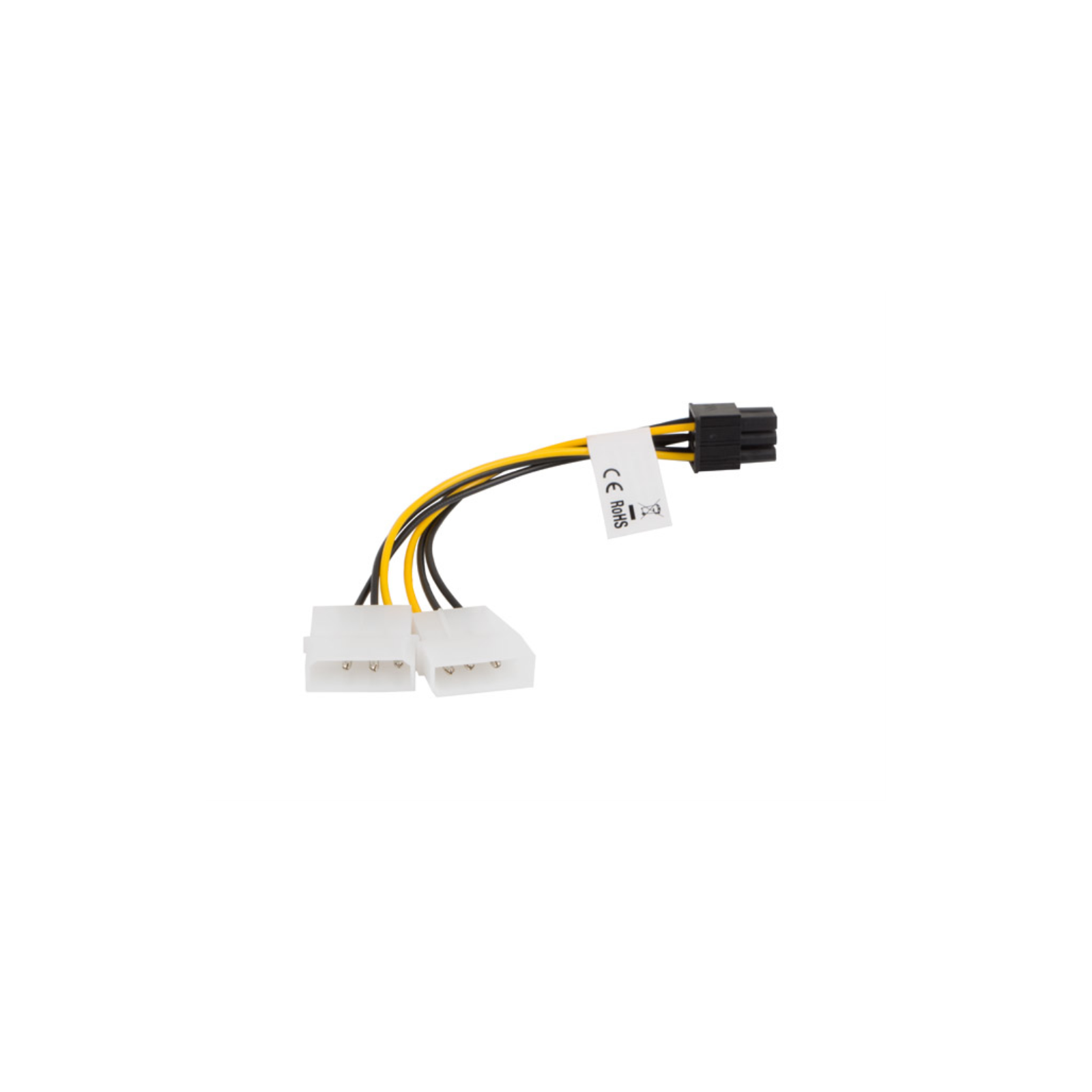 CABLE LANBERG ALIMENTACION MOLEX 2X MACHO A HEMBRA BTX 6 PIN PSU 15 CM