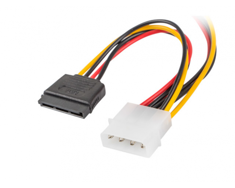 CABLE LANBERG ALIMENTACION MOLEX MACHO A 2X SATA HEMBRA 15 CM