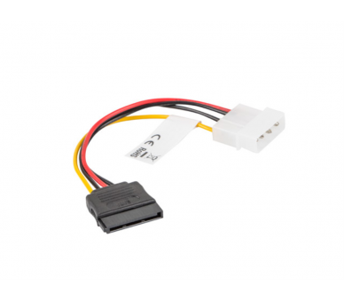 CABLE LANBERG ALIMENTACION MOLEX MACHO A SATA HEMBRA 15 CM