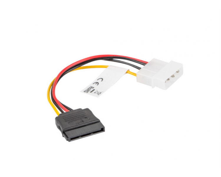 CABLE LANBERG ALIMENTACION MOLEX MACHO A SATA HEMBRA 15 CM