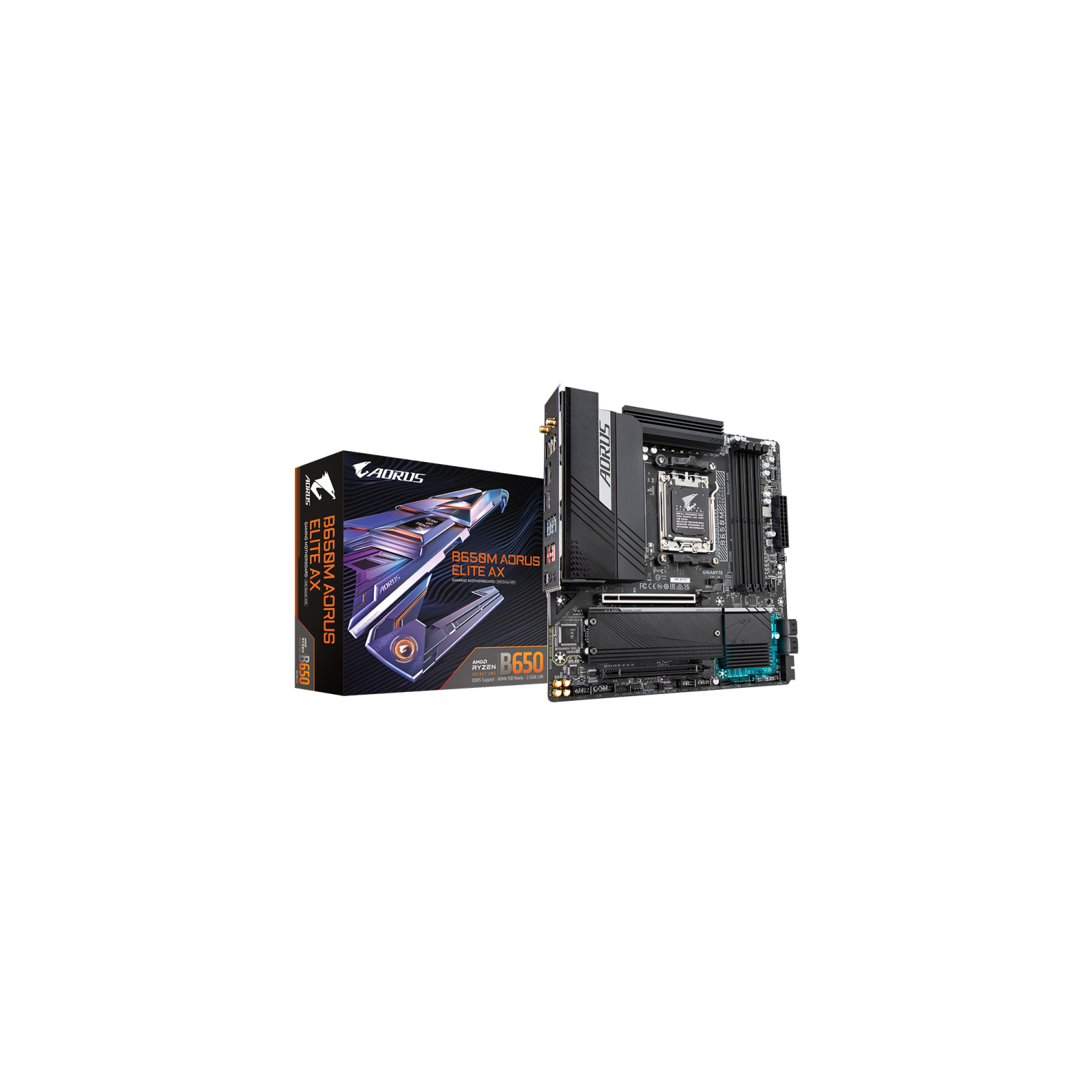 PLACA BASE GIGABYTE B650M AORUS ELITE AX AM5 ATX 4XDDR5