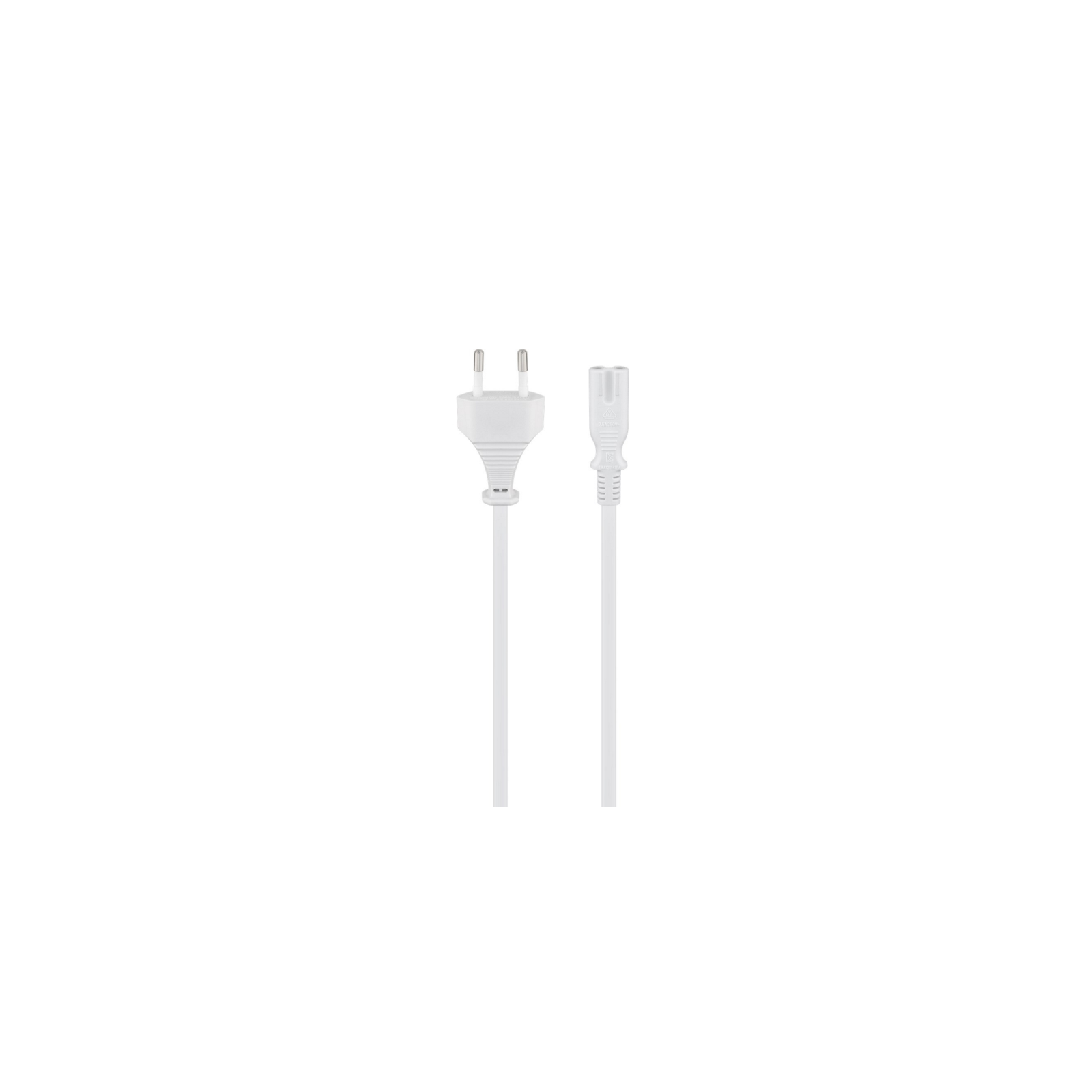 CABLE DE ALIMENTACION EURO A IEC C7 BLANCO 180 METROS