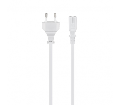 CABLE DE ALIMENTACION EURO A IEC C7 BLANCO 180 METROS