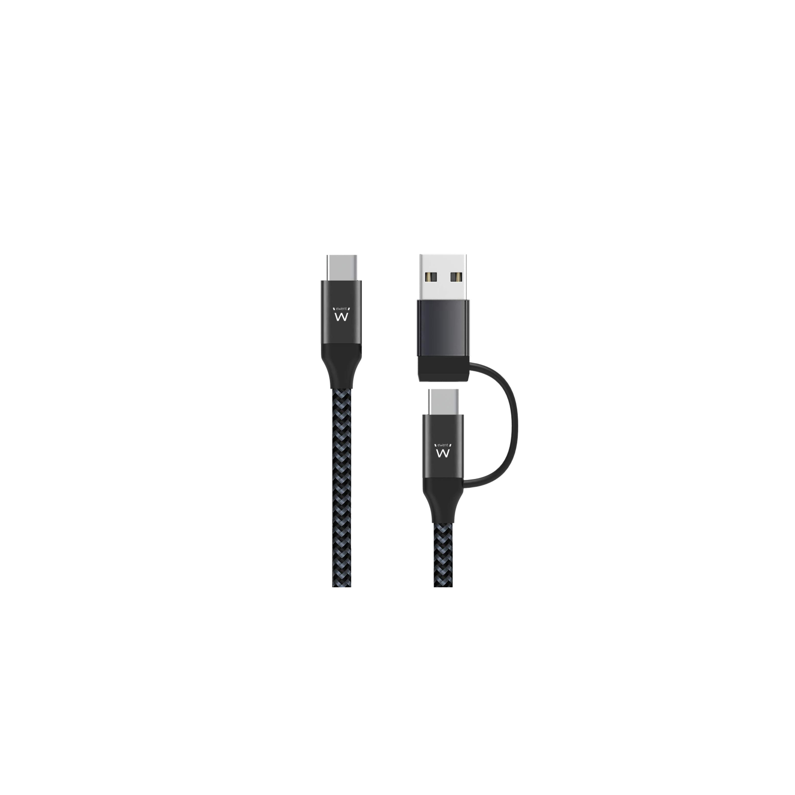 CABLE DE CARGA 2 EN 1 USB C USB C A USB CUSB A DE 10 METRO