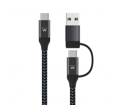 CABLE DE CARGA 2 EN 1 USB C USB C A USB CUSB A DE 10 METRO