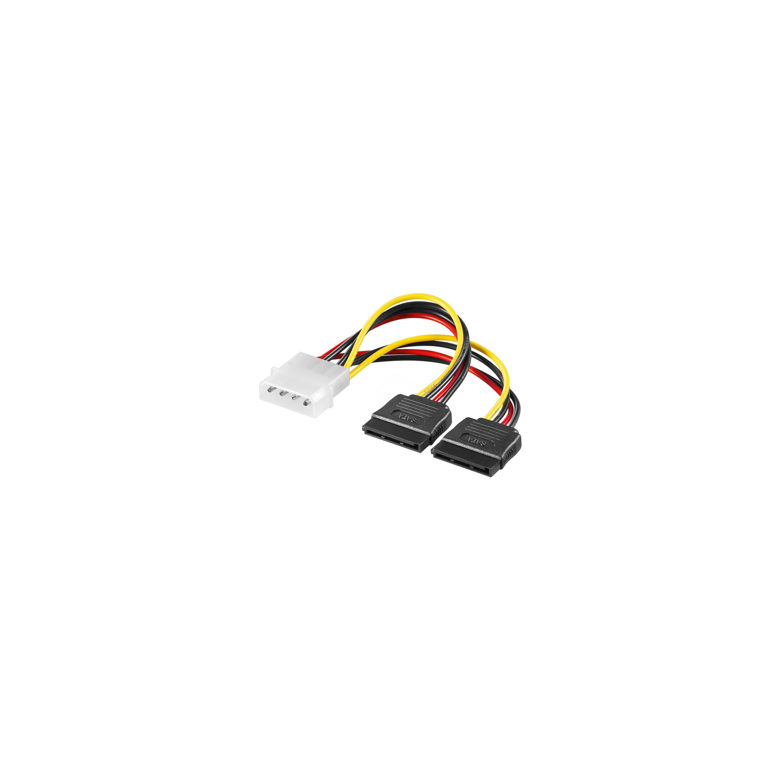 CABLE ADAPTADOR DE ALIMENTACION PC Y MACHO DE 525 PULGADAS A 2X SATA 013M