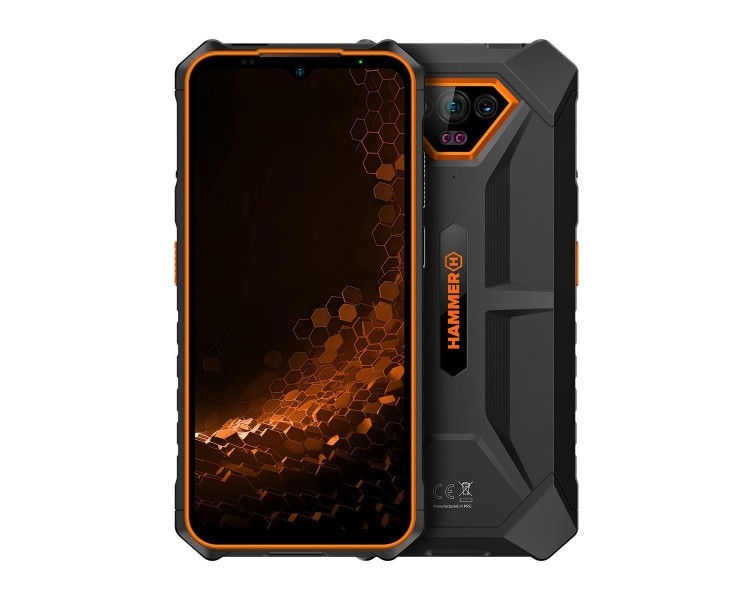 Smartphone Hammer Iron V 6.5" 6gb 64gb Nfc Rugerizado Naranj