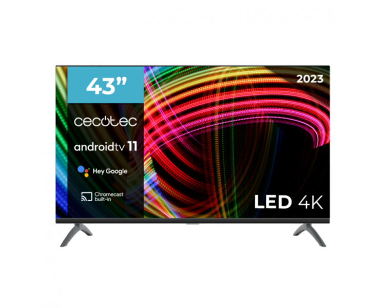 TV CECOTEC 43 LED 4K UHD FRAMELESS ANDROIDTV 11 ALU30043S