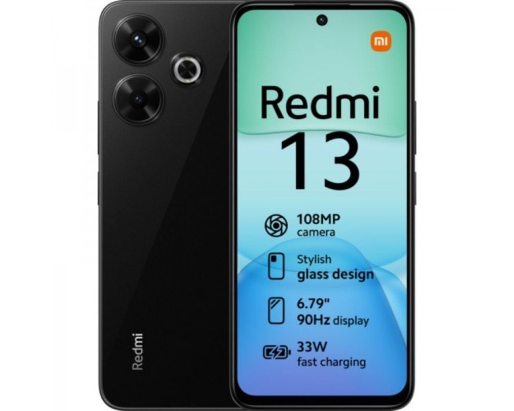 Smartphone xiaomi redmi 13 6gb/ 128gb/ 6.79'/ negro medianoche