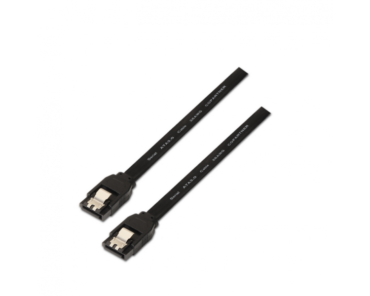 CABLE AISENS SATA III DATOS 6G CON ANCLAJES NEGRO 05M