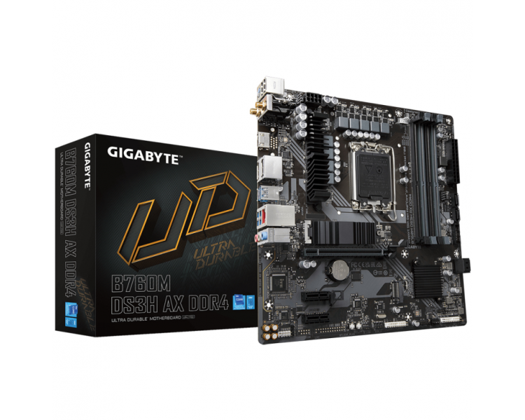 PLACA BASE GIGABYTE B760M DS3H AX 1700 MATX 4XDDR4