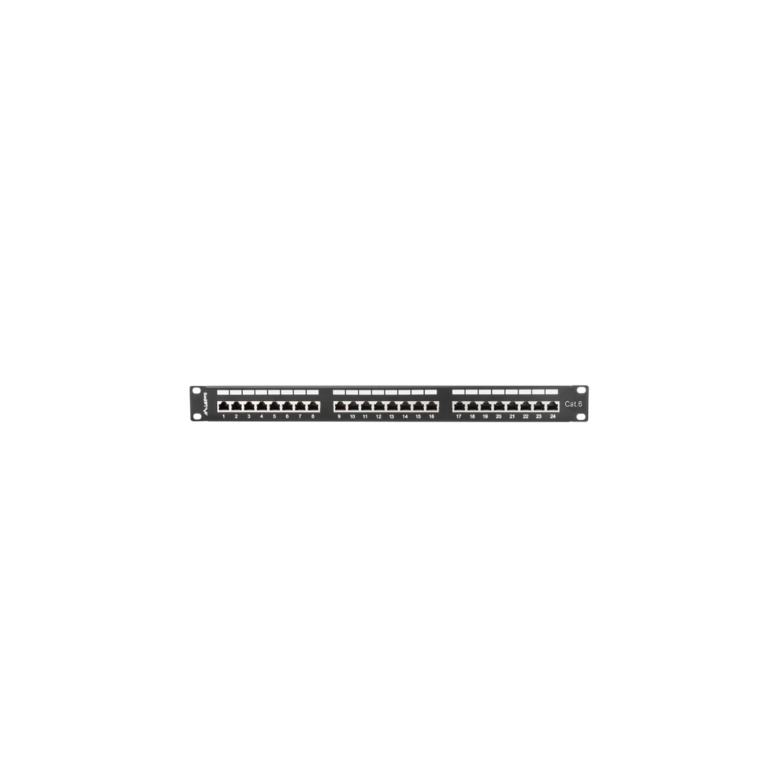 PATCH PANEL LANBERG 24 PUERTOS 1U 19 CAT6 SFTP NEGRO