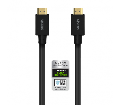 CABLE HDMI AISENS V21 ULTRA ALTA VELOCIDAD 8K60HZ M M 50M NEGRO