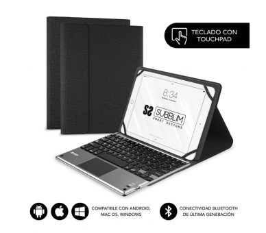 FUNDA TECLADO SUBBLIM KEYTAB PRO BLUETOOTH 101 TOUCHPAD BLACK