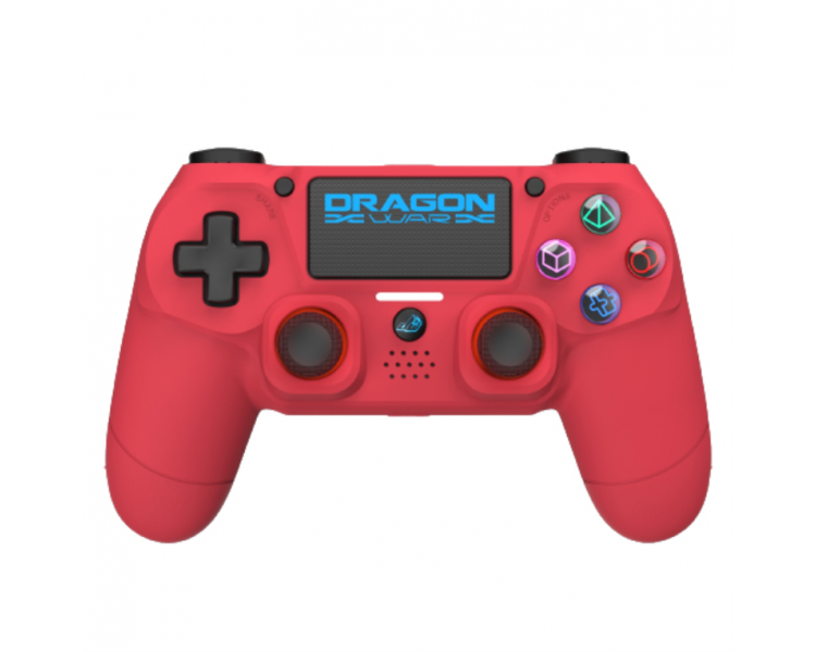 DRAGONWAR MANDO INALAMBRICO DRAGON SHOCK 4 ROJO PARA PS4 PC Y MOVIL