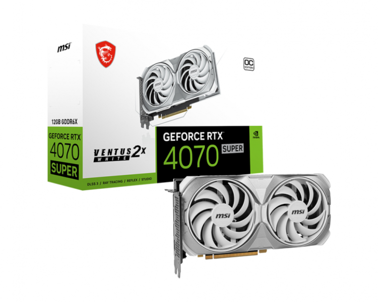 TARJETA GRAFICA MSI RTX 4070 VENTUS 2X WHITE OC 12GB GDDR6X