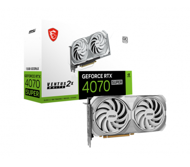 TARJETA GRAFICA MSI RTX 4070 SUPER VENTUS 2X WHITE OC 12GB GDDR6X