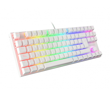 TECLADO GAMING GENESIS THOR 303 TKL RGB BLANCO MECANICO SWITCH OUTEMU MARRON