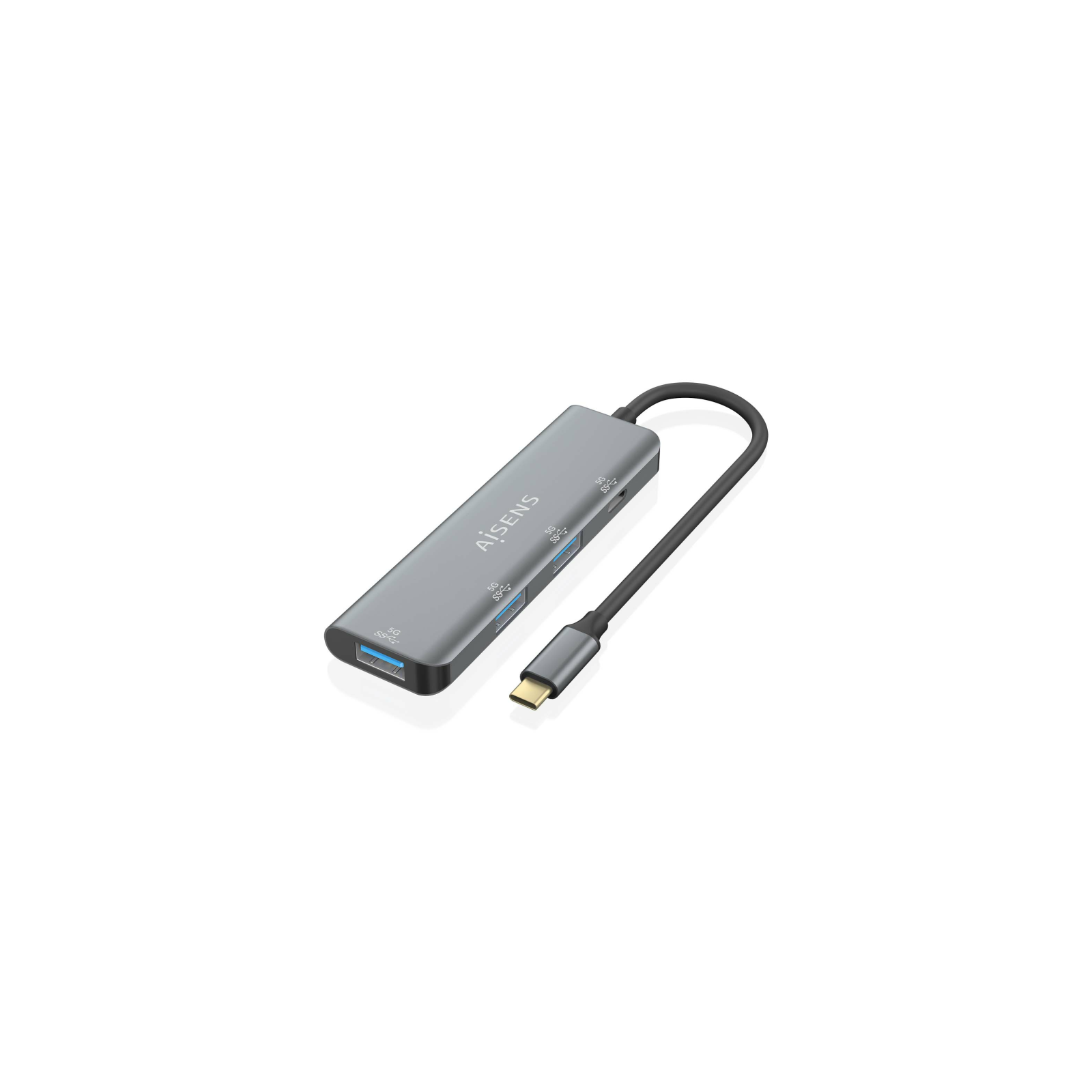 HUB AISENS USB 32 GEN1 5G USB C USB C M 1XUSB C H 3XUSB A H 15CM