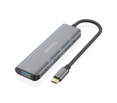 HUB AISENS USB 32 GEN1 5G USB C USB C M 1XUSB C H 3XUSB A H 15CM