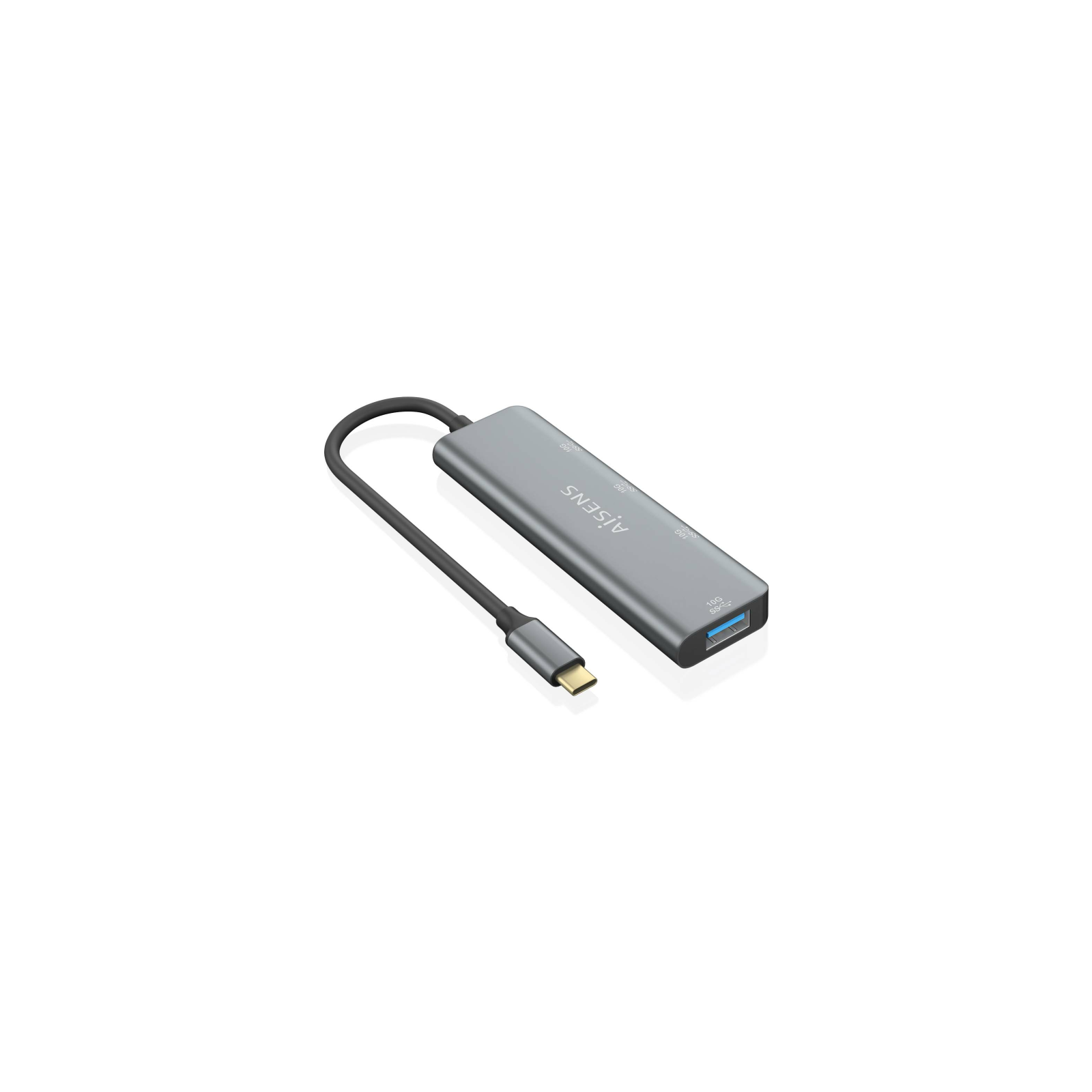 HUB AISENS USB 32 GEN2 10G USB C USB C M 1XUSB C H 3XUSB A H 15CM