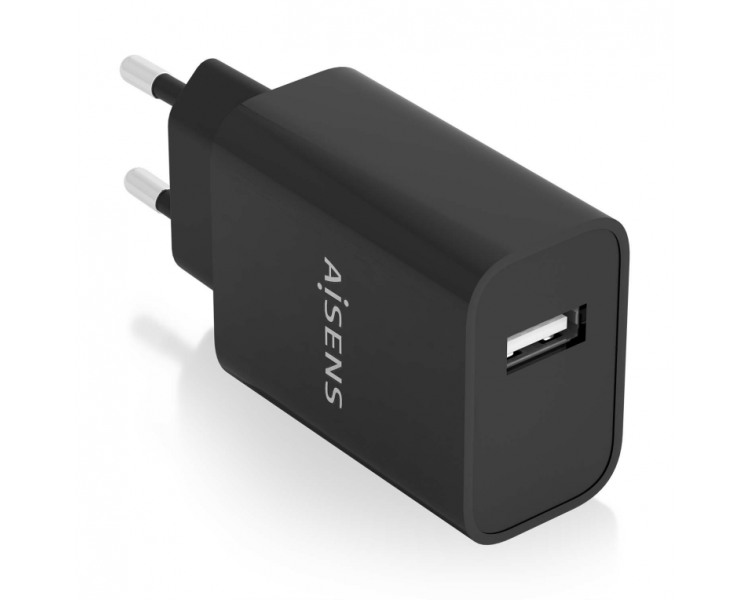 CARGADOR AISENS USB 10W ALTA EFICIENCIA 5V 2A NEGRO