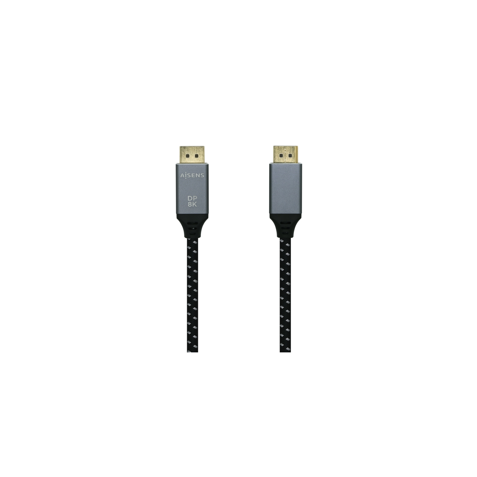 CABLE AISENS DISPLAYPORT V14 8K60HZ DP M DP M GRIS NEGRO 05M