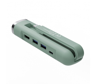 HUB EWENT USB C Y USB A MULTIPORT DOCK 5 1 HDMI VERDE