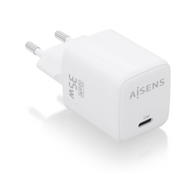 CARGADOR AISENS GAN 35W 1XUSB C PD30 QC40 BLANCO