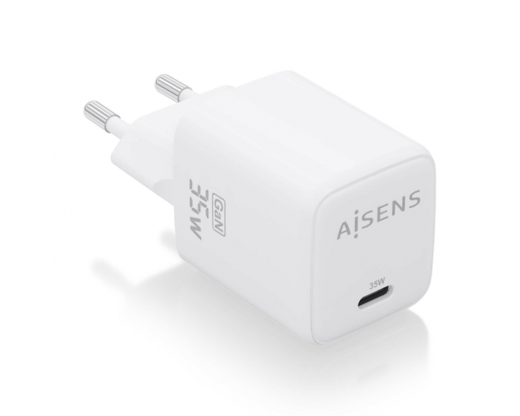 CARGADOR AISENS GAN 35W 1XUSB C PD30 QC40 BLANCO