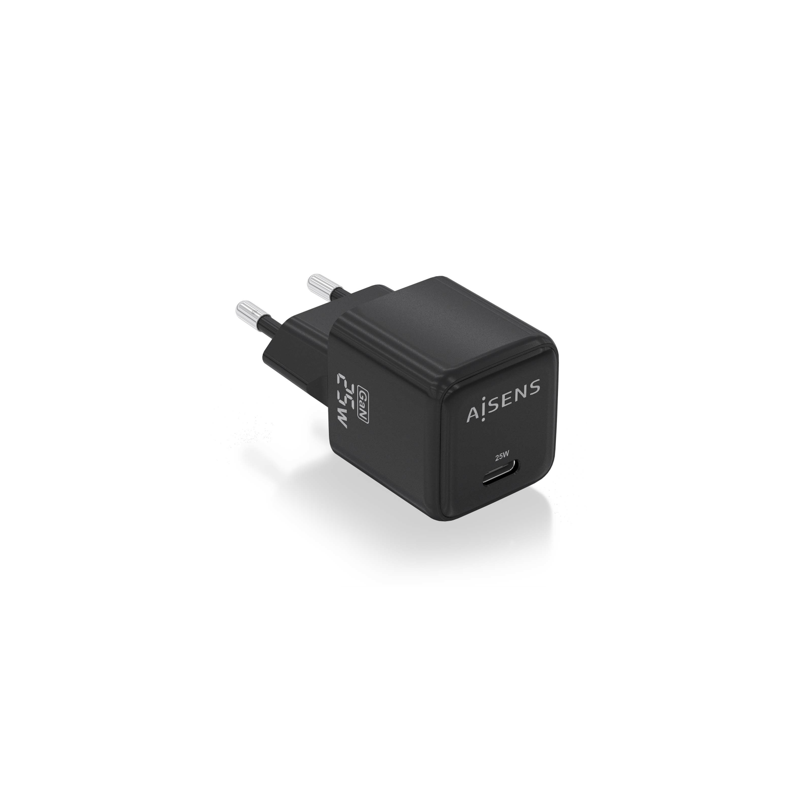 CARGADOR AISENS GAN 25W 1XUSB C PD30 QC40 NEGRO