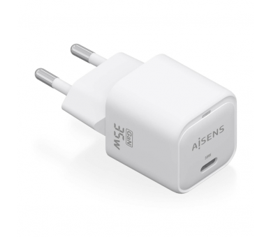 CARGADOR AISENS GAN 35W 1XUSB C PD30 QC40 BLANCO