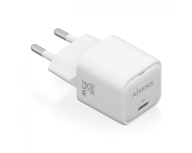 CARGADOR AISENS GAN 35W 1XUSB C PD30 QC40 BLANCO