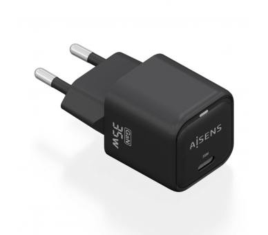 CARGADOR AISENS GAN 35W 1XUSB C PD30 QC40 NEGRO