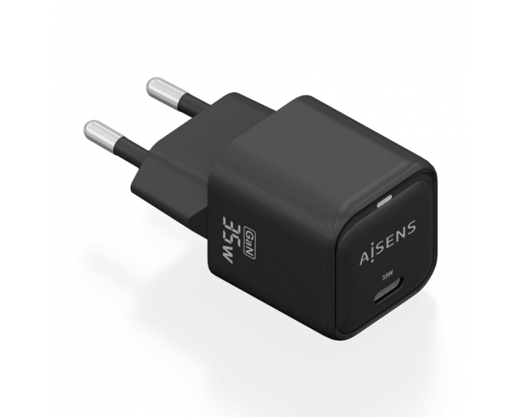 CARGADOR AISENS GAN 35W 1XUSB C PD30 QC40 NEGRO