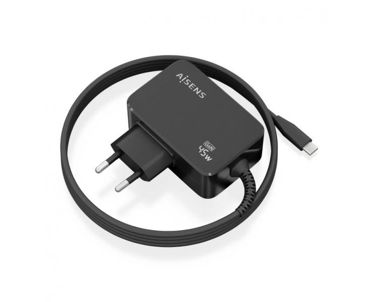 CARGADOR AISENS GAN 45W PD30 1XUSB C 18M NEGRO