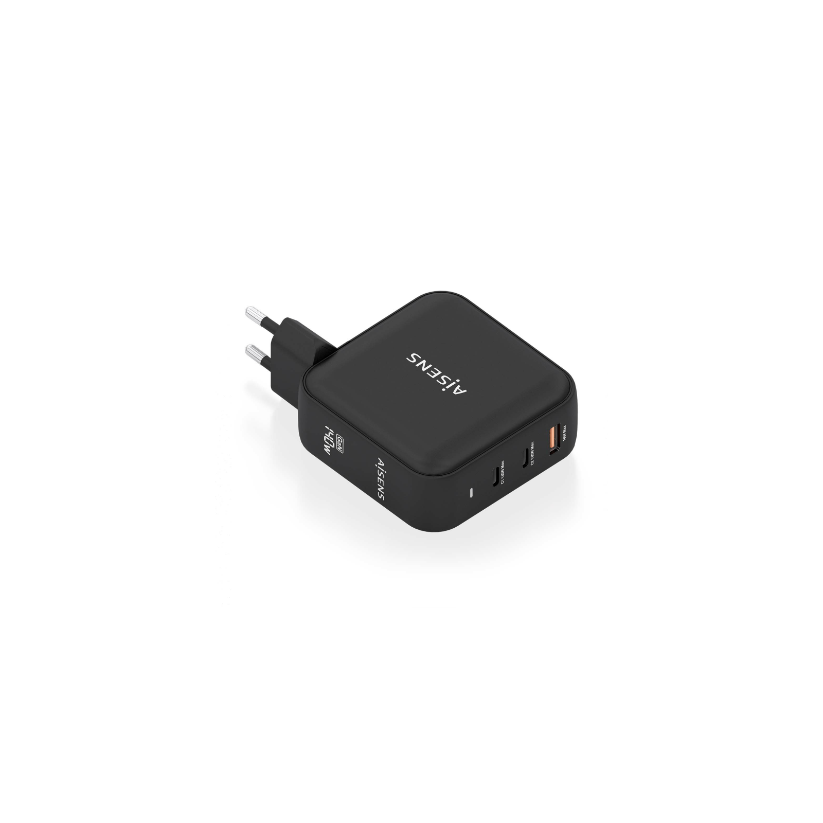 CARGADOR AISENS GAN 140W 2XUSB C PD31 QC40 1XUSB A QC30 NEGRO