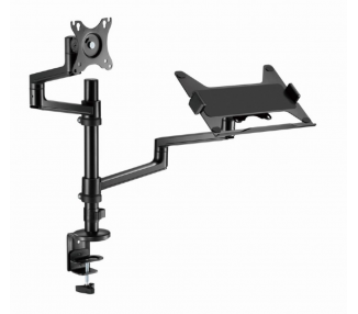 SOPORTE DE MESA GEMBIRD AJUSTABLE BRAZO PARA MONITOR Y BANDEJA PARA PORTaTIL