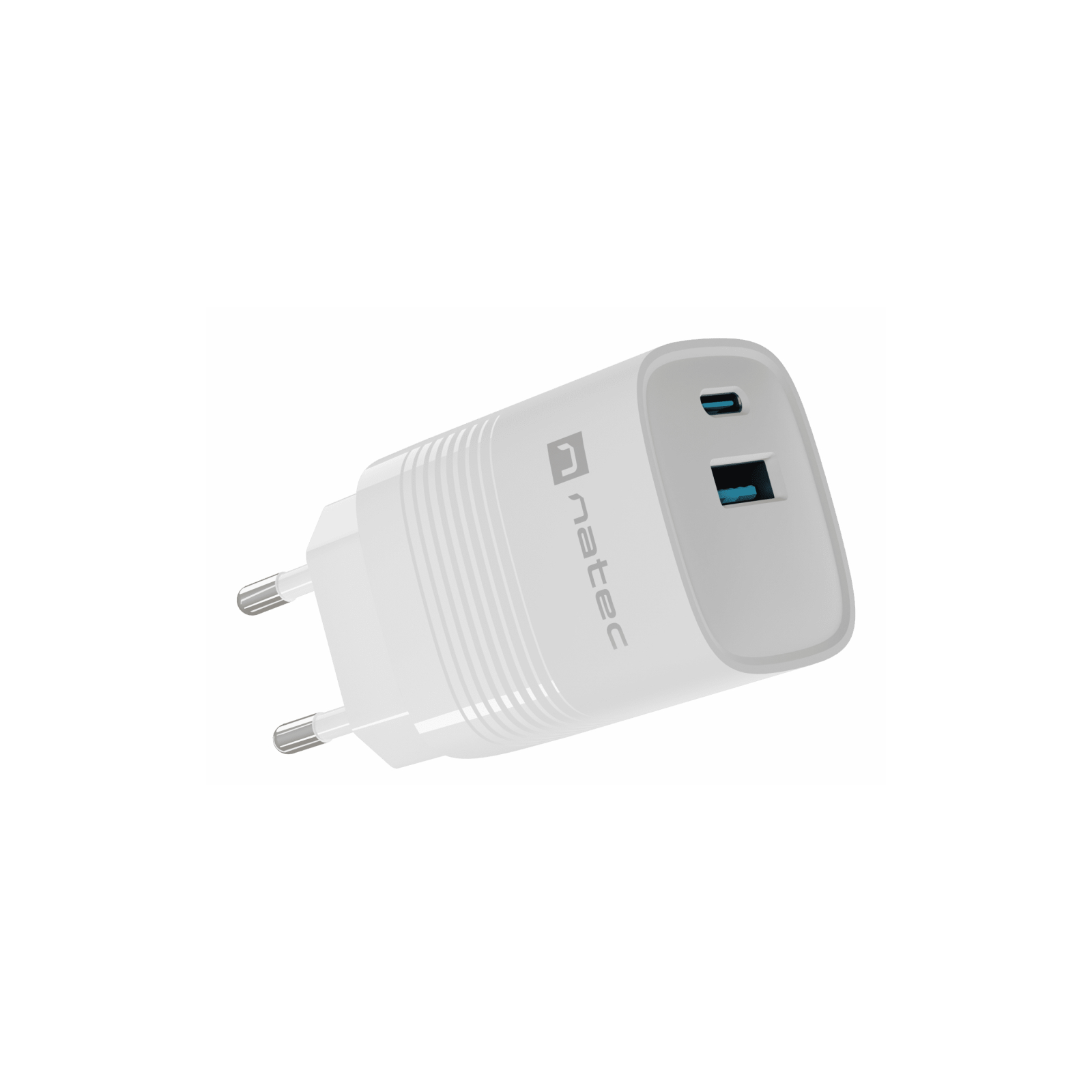 CARGADOR NATEC RIBERA GAN 30W PD30 QC30 1XUSB A 1XUSB C BLANCO