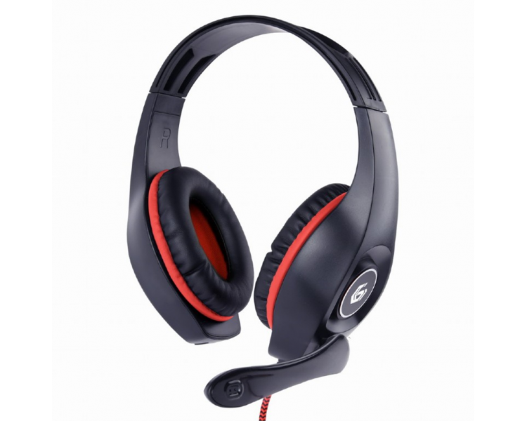 AURICULARES PARA JUEGO GEMBIRD CONTROL DE VOLUMEN ROJO NEGRO