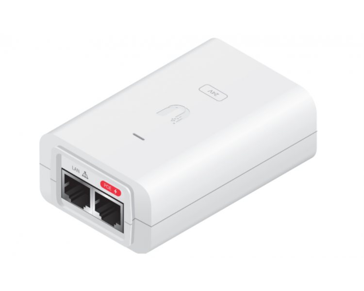 INYECTOR POE UBIQUITI POE 24 12W WH POE ADAPTER 24V 5A 10 100 BLANCO