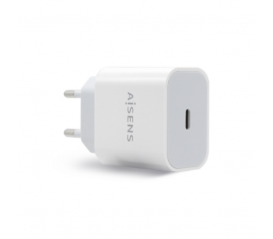 AISENS CARGADOR USB C PD30 1 PUERTO 1xUSB C 20W BLANCO