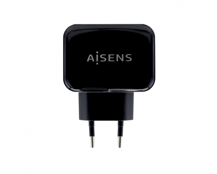 AISENS CARGADOR USB 17W 5V 34A 2xUSB CON CONTROL AI NEGRO