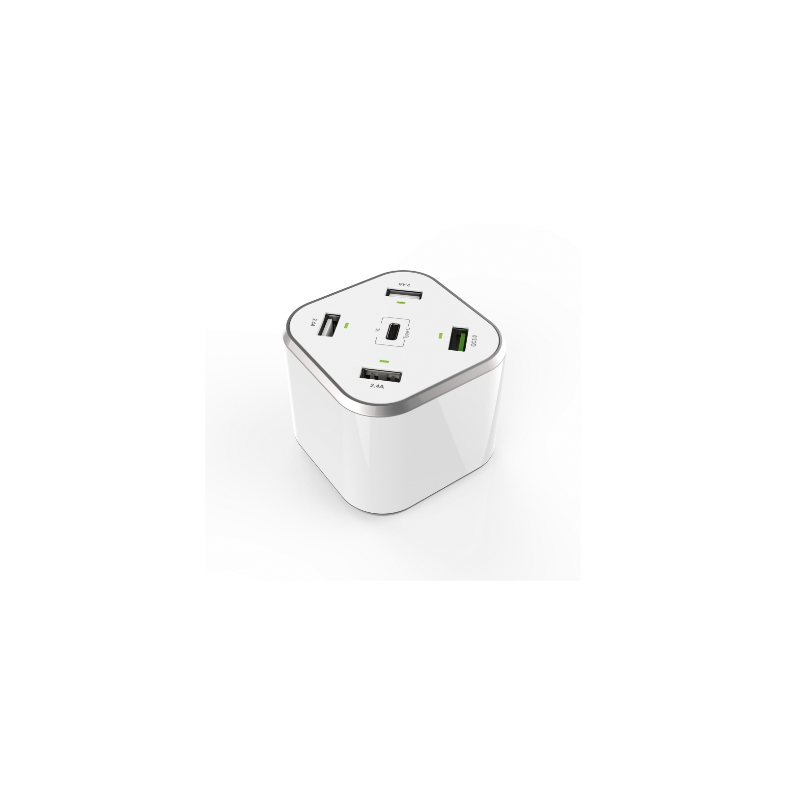 AISENS CARGADOR 48W 5 PUERTOS 3xUSB A 1xUSB C 1xUSB QC30 BLANCO