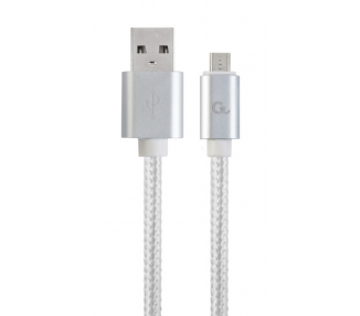 CABLE USB GEMBIRD TRENZADO ALGODoN CONECTORES METaLICOS 18 M