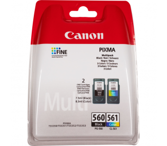 TINTA CANON PG560 NEGRO CL561 COLOR PACK DE 2