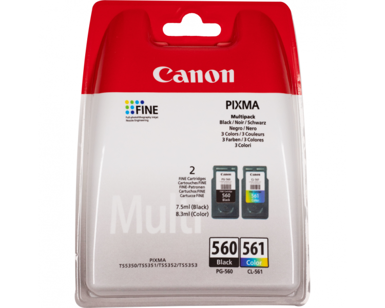 TINTA CANON PG560 NEGRO CL561 COLOR PACK DE 2